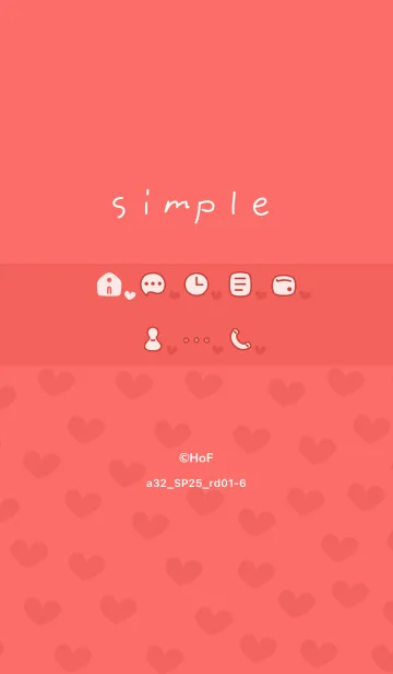 [LINE着せ替え] a32_25_レッド1-6の画像1