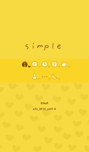 [LINE着せ替え] a32_25_イエロー1-6の画像1