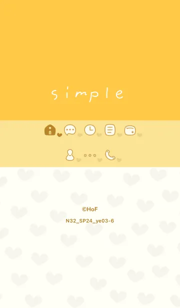 [LINE着せ替え] N32_24_イエロー3-6の画像1