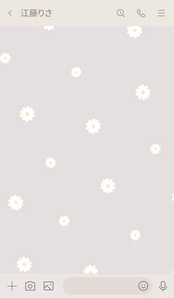 [LINE着せ替え] デイジー柄 #ピンクベージュの画像3