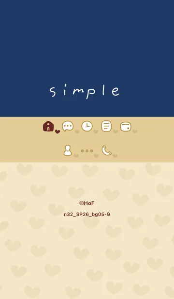 [LINE着せ替え] n32_26_ベージュ5-9の画像1