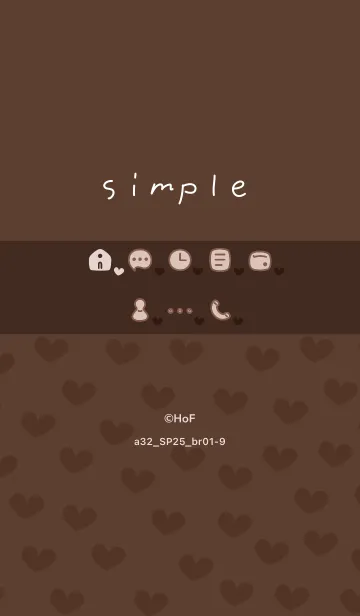 [LINE着せ替え] a32_25_ブラウン1-9の画像1