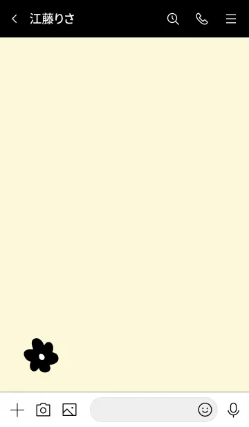 [LINE着せ替え] モノクロお花一輪 イエロー5の画像3