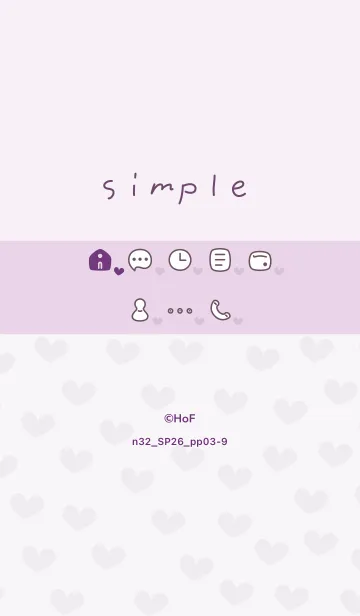 [LINE着せ替え] n32_26_パープル3-9の画像1