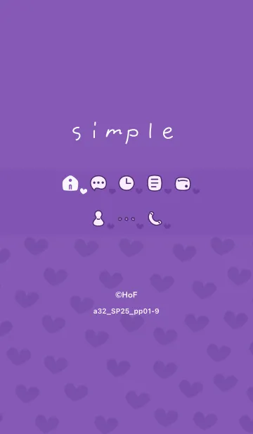 [LINE着せ替え] a32_25_パープル1-9の画像1