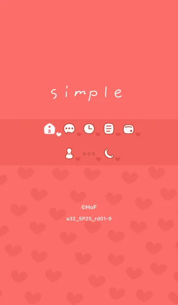 [LINE着せ替え] a32_25_レッド1-9の画像1