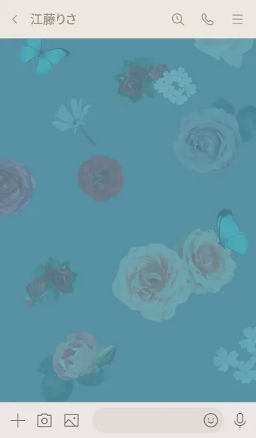 [LINE着せ替え] ～Flower♥ブルー5～の画像3