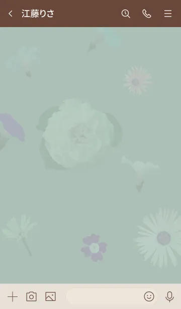 [LINE着せ替え] ～Flower♥グリーン8～の画像3