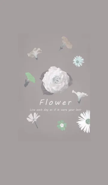 [LINE着せ替え] ～Flower♥ブラウン2～の画像1