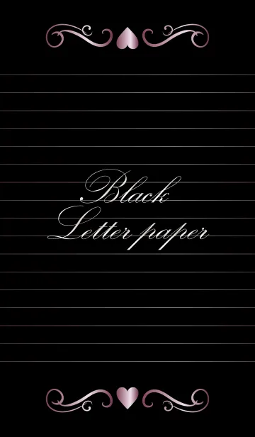 [LINE着せ替え] Black Letter paper *GLOSSYPINK 6*の画像1