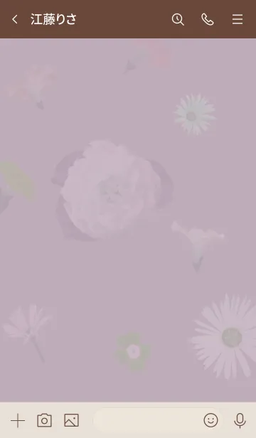 [LINE着せ替え] ～Flower♥パープル8～の画像3