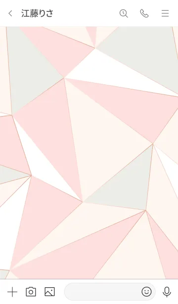 [LINE着せ替え] 大人かわいい幾何学デザイン：ピンクの画像3