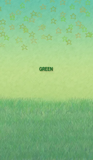 [LINE着せ替え] GREEN03 (grass&star)の画像1