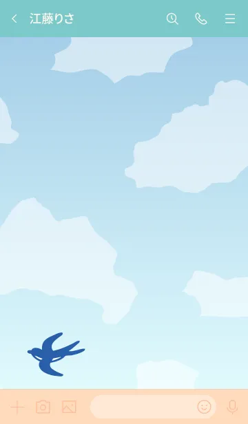 [LINE着せ替え] 燕 空を飛ぶ15の画像3