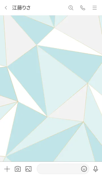 [LINE着せ替え] 大人かわいい幾何学デザイン：ミントの画像3