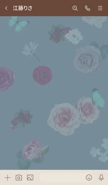 [LINE着せ替え] ～Flower♥グレー6～の画像3