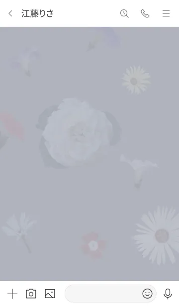 [LINE着せ替え] ～Flower♥グレー7～の画像3