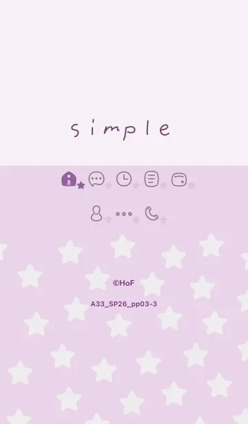 [LINE着せ替え] A33.26_パープル3-3の画像1