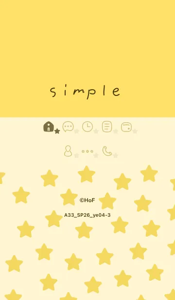 [LINE着せ替え] A33.26_イエロー4-3の画像1