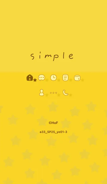 [LINE着せ替え] a33_25_イエロー1-3の画像1