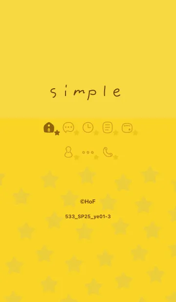 [LINE着せ替え] 533.25_イエロー1-3の画像1