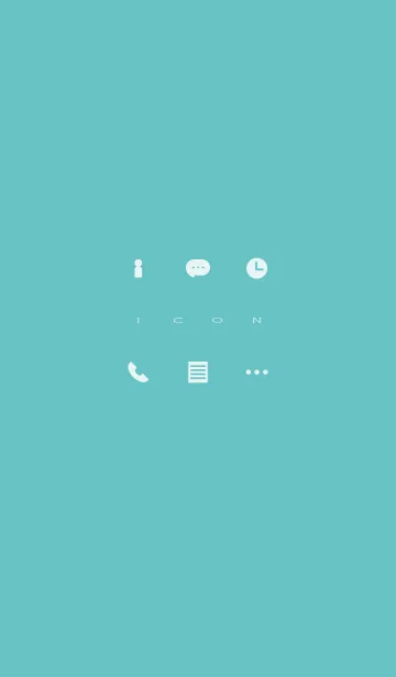 [LINE着せ替え] Simple Icon - アクアマリン -の画像1