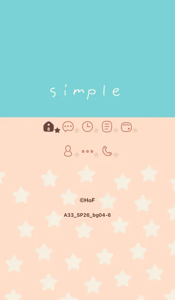 [LINE着せ替え] A33.26_ベージュ4-6の画像1