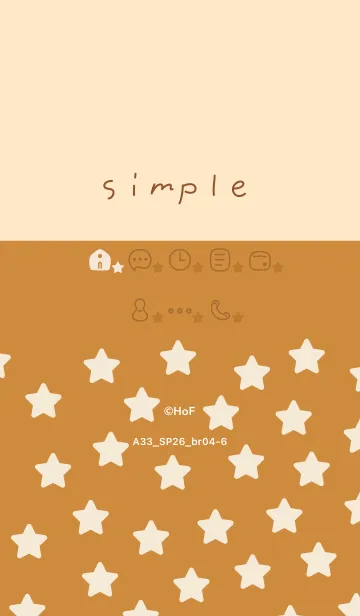 [LINE着せ替え] A33.26_ブラウン4-6の画像1