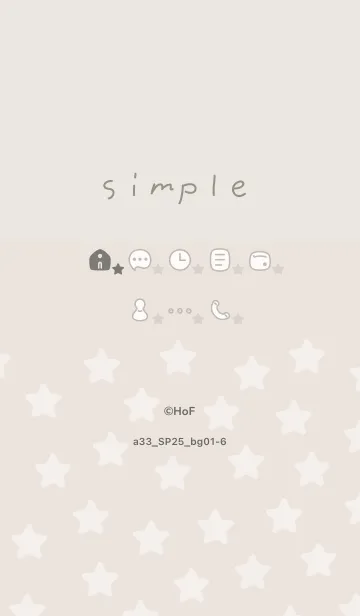 [LINE着せ替え] a33_25_ベージュ1-6の画像1