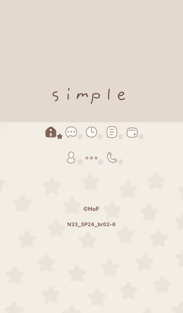 [LINE着せ替え] N33_24_ブラウン2-6の画像1