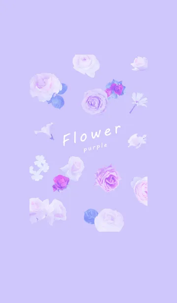 [LINE着せ替え] ～Flower♥パープル10～の画像1