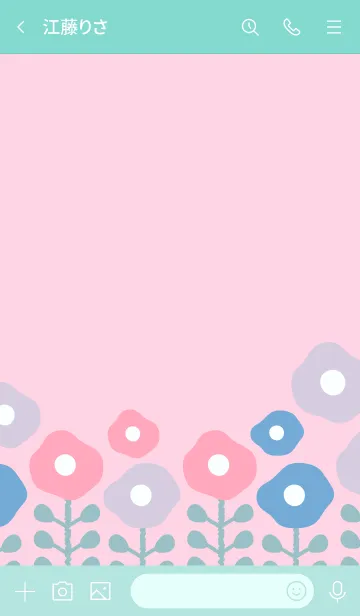 [LINE着せ替え] Flower Fabric 3の画像3