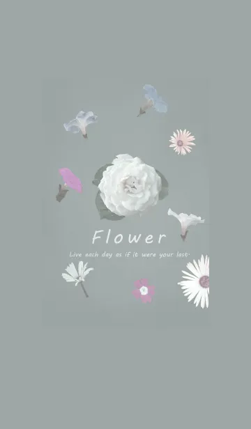 [LINE着せ替え] ～Flower♥グリーン10～の画像1