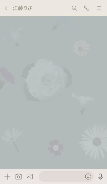 [LINE着せ替え] ～Flower♥グリーン10～の画像3