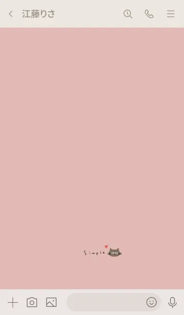 [LINE着せ替え] ねこ。ピンクベージュ。の画像3