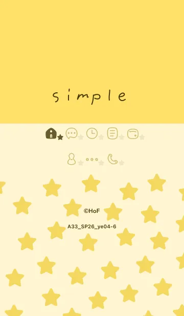 [LINE着せ替え] A33.26_イエロー4-6の画像1