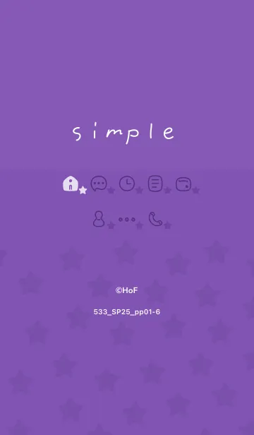 [LINE着せ替え] 533.25_パープル1-6の画像1