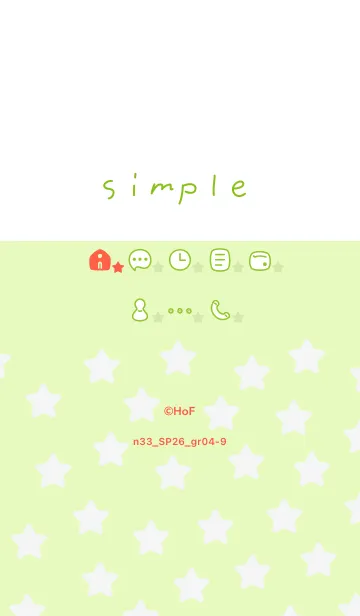 [LINE着せ替え] n33_26_グリーン4-9の画像1