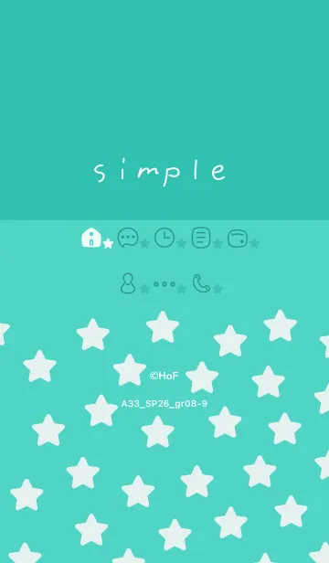 [LINE着せ替え] A33.26_グリーン8-9の画像1