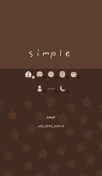 [LINE着せ替え] a33_25_ブラウン1-9の画像1