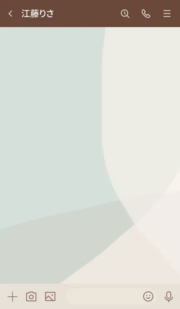 [LINE着せ替え] 水彩くすみグリーンの画像3