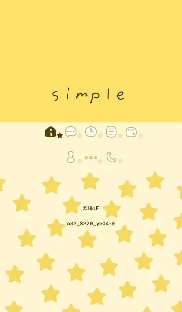 [LINE着せ替え] n33_26_イエロー4-9の画像1