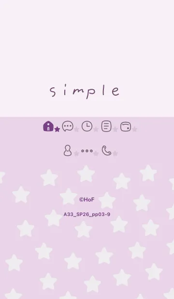 [LINE着せ替え] A33.26_パープル3-9の画像1