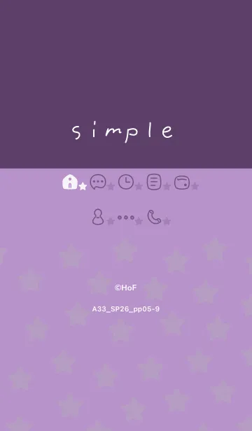 [LINE着せ替え] A33.26_パープル5-9の画像1