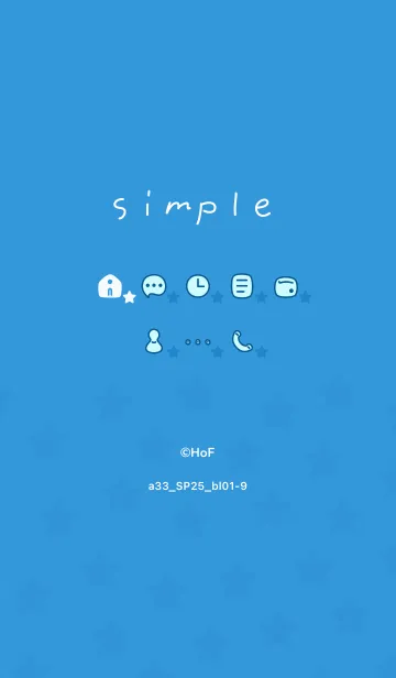 [LINE着せ替え] a33_25_ブルー1-9の画像1