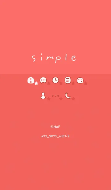 [LINE着せ替え] a33_25_レッド1-9の画像1