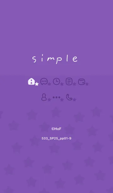 [LINE着せ替え] 533.25_パープル1-9の画像1