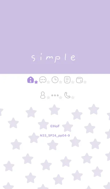 [LINE着せ替え] N33_24_パープル4-9の画像1