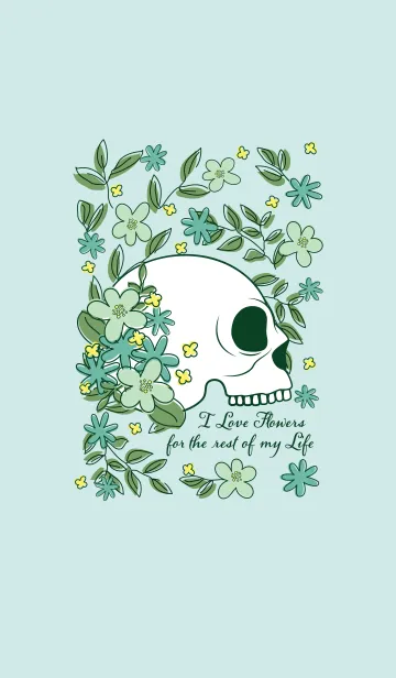 I Love Flowers Forever (green)の着せ替えメイン画像