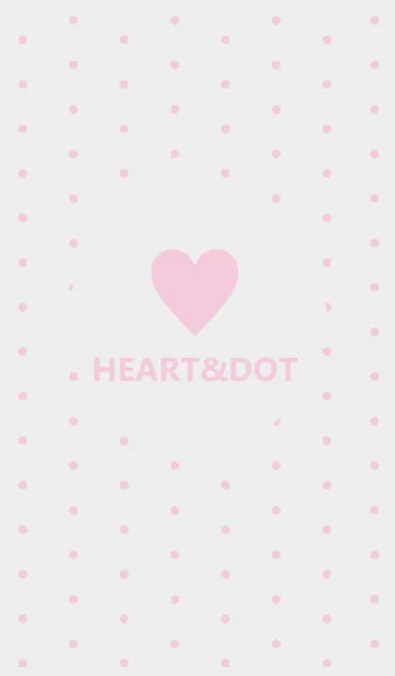 [LINE着せ替え] HEART&DOT *GRAY PINK*の画像1